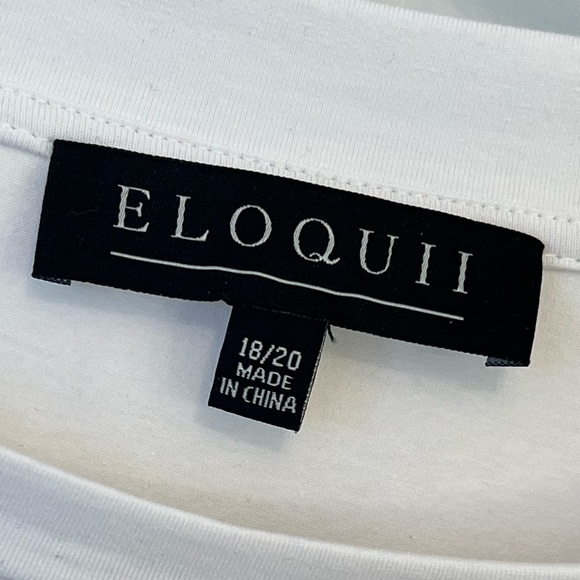 ELOQUII White Balloon Sleeve Shirt - Plus size 18/20 - Picture 3 of 5